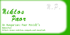 miklos paor business card